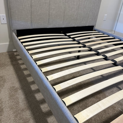 Upholstered Platform Bed - Queen Size