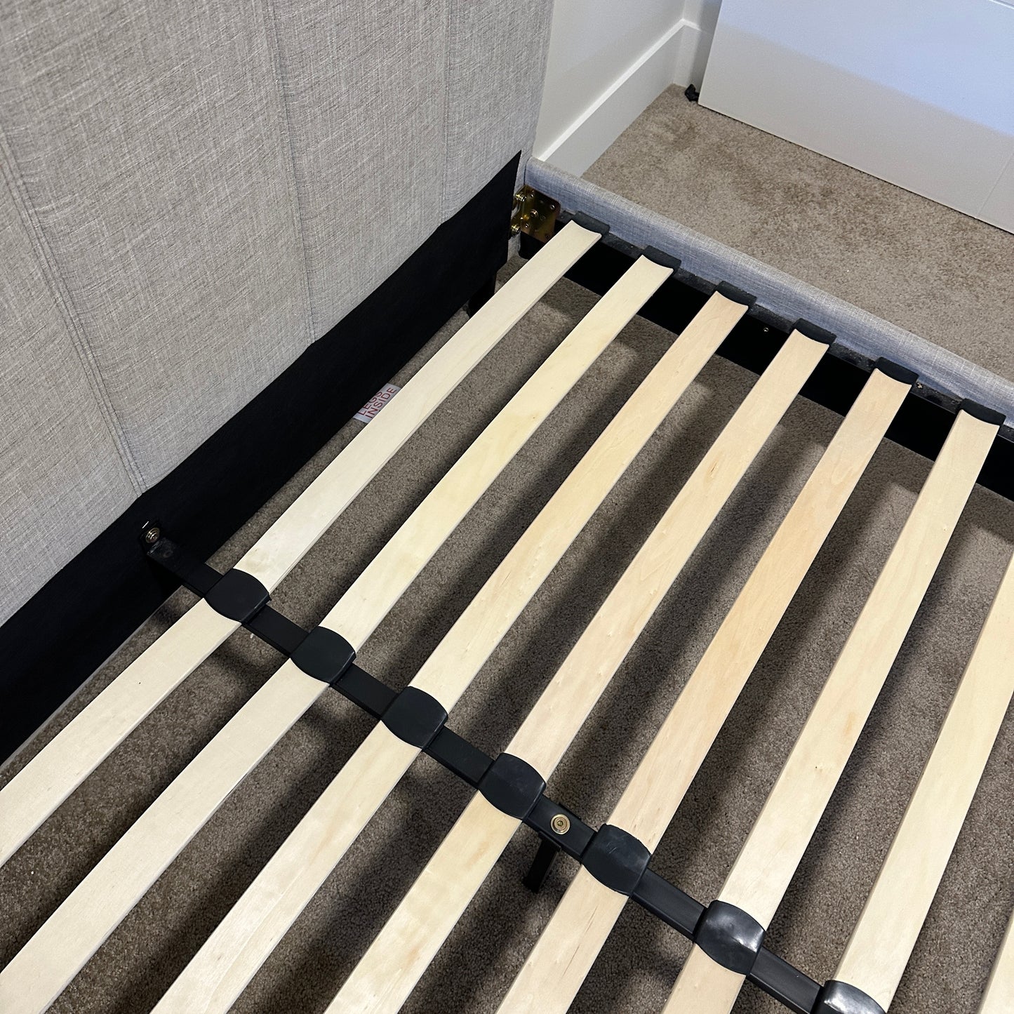 Upholstered Platform Bed - Queen Size