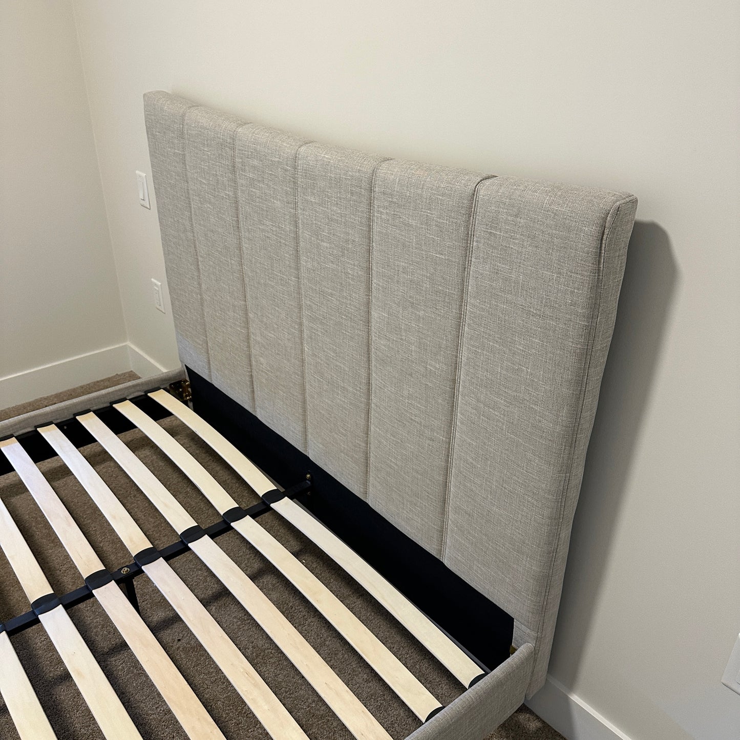 Upholstered Platform Bed - Queen Size