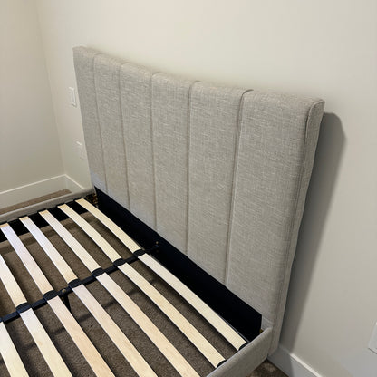 Upholstered Platform Bed - Queen Size