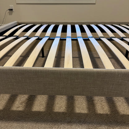Upholstered Platform Bed - Queen Size