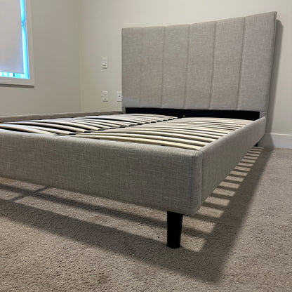 Upholstered Platform Bed - Queen Size