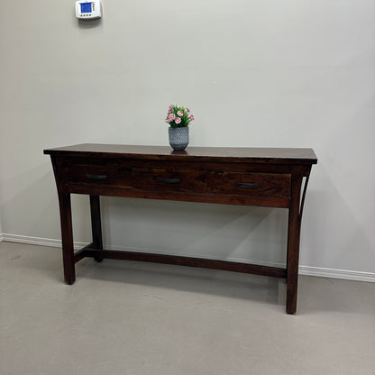 Solid Wood 3 Drawers Console Table