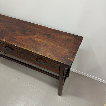 Solid Wood 3 Drawers Console Table
