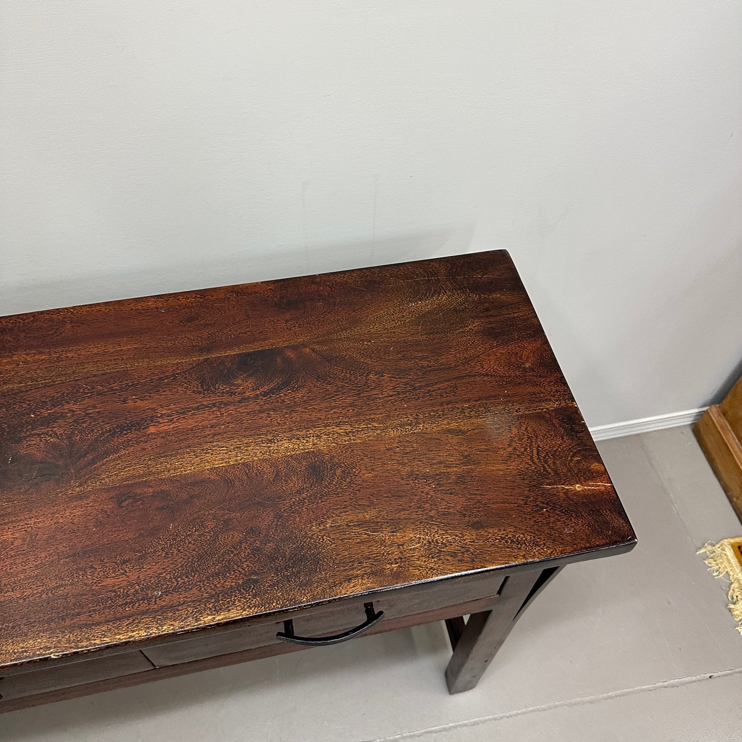 Solid Wood 3 Drawers Console Table