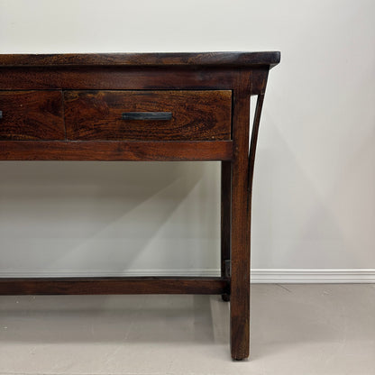 Solid Wood 3 Drawers Console Table