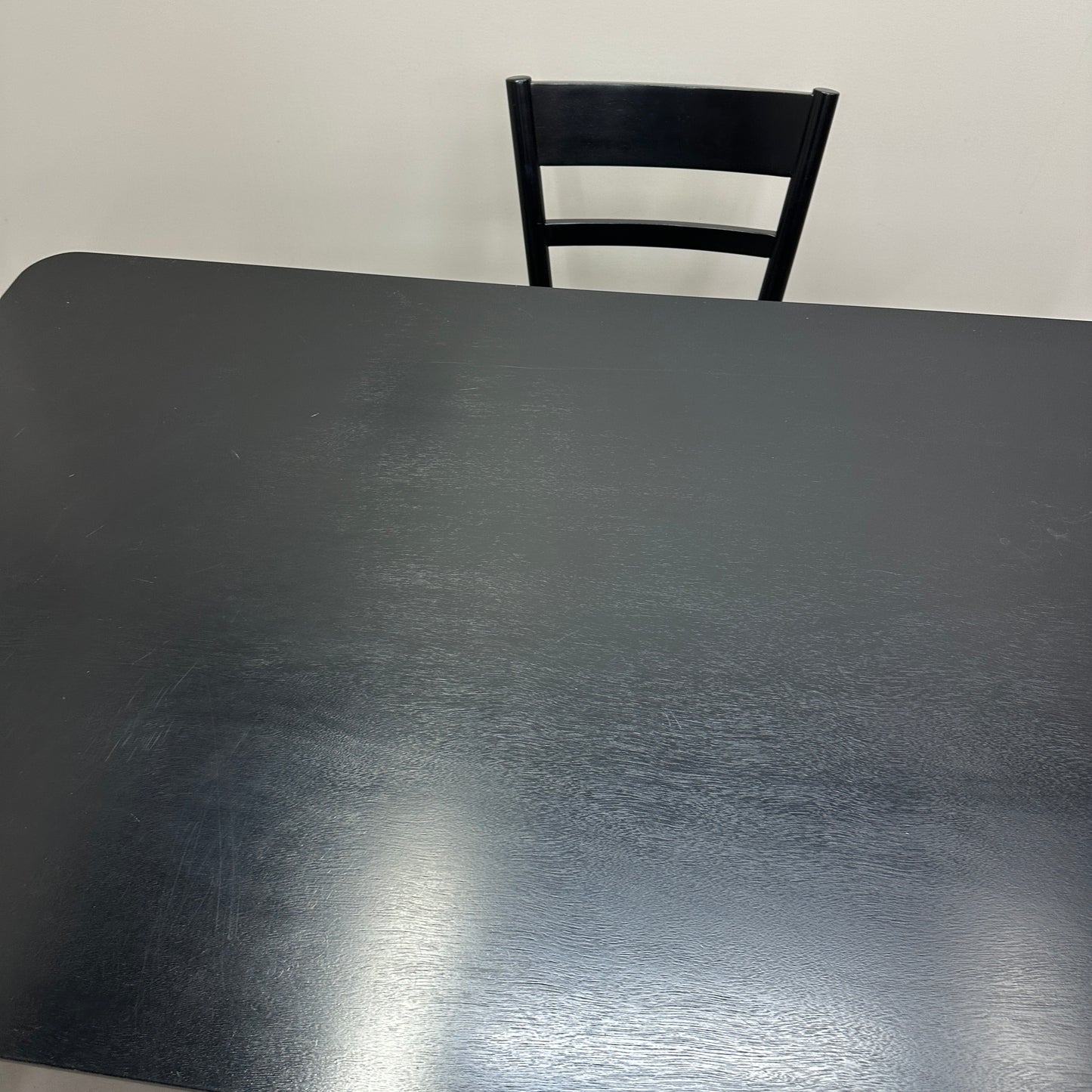 Black Solid Wood Dining Set