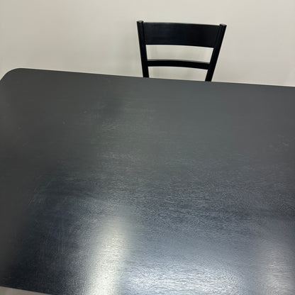 Black Solid Wood Dining Set