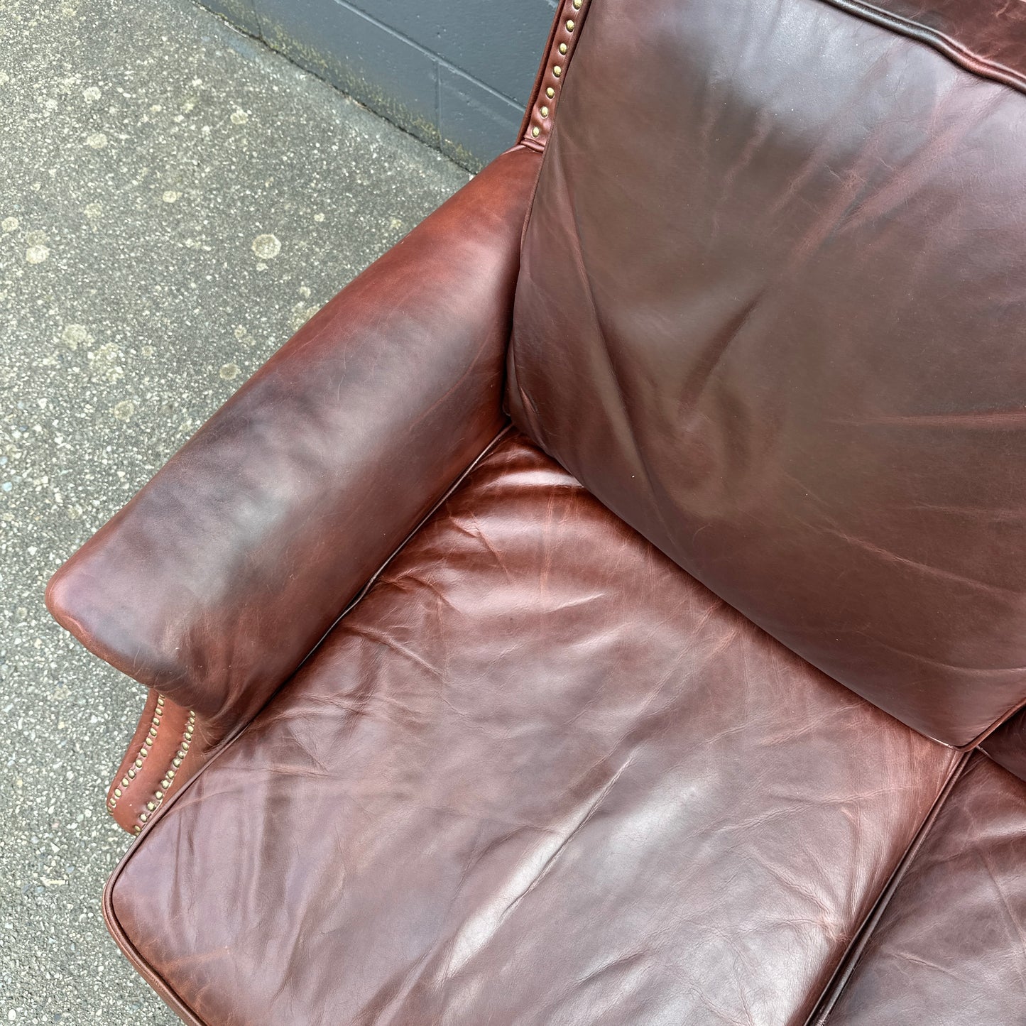 Genuine Leather Brown Sofa Set