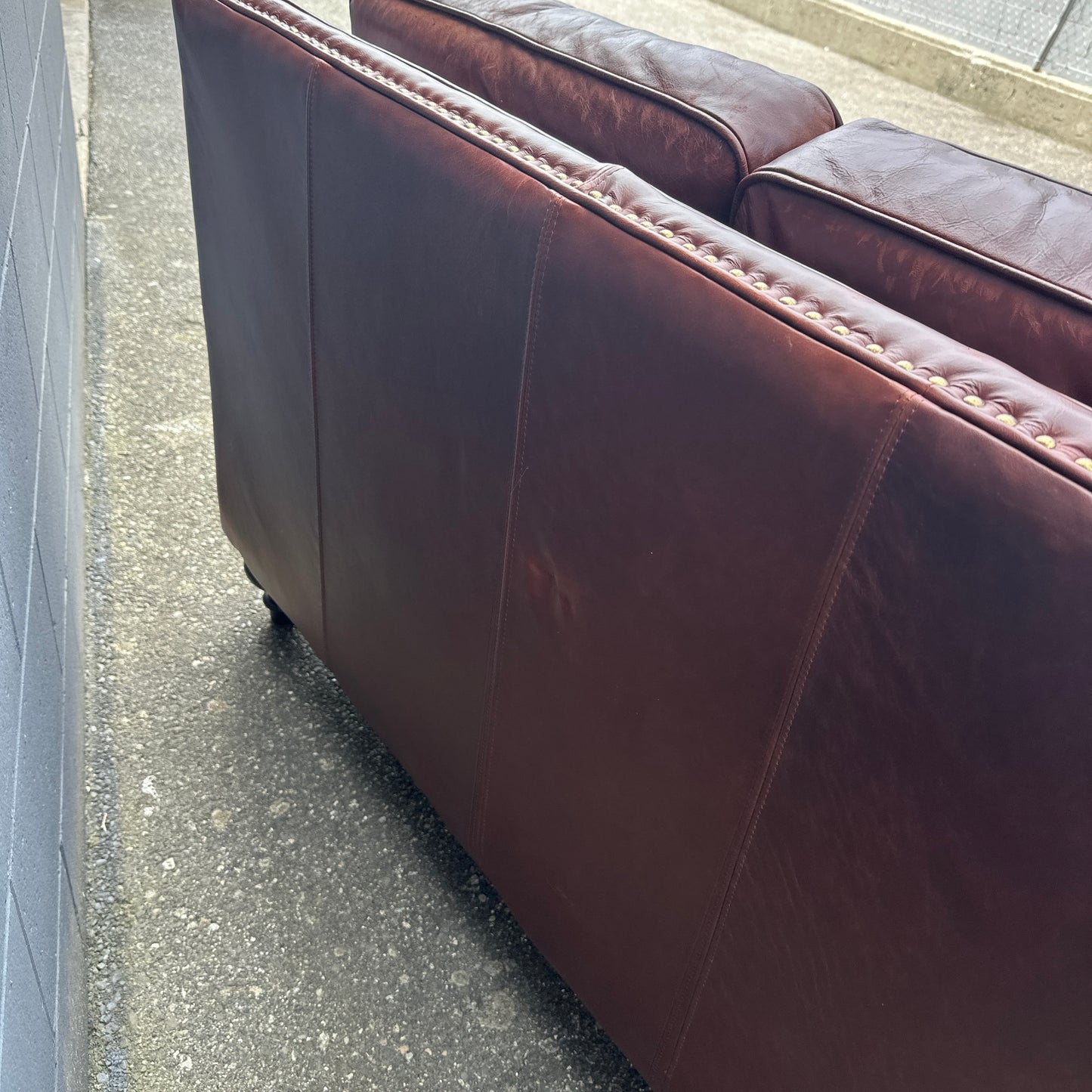 Genuine Leather Brown Sofa Set