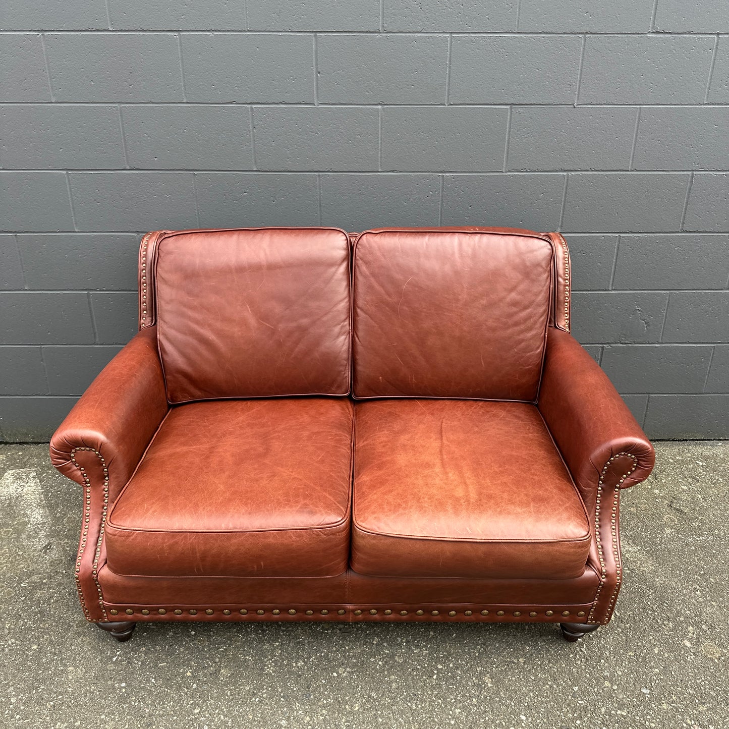 Genuine Leather Brown Sofa Set