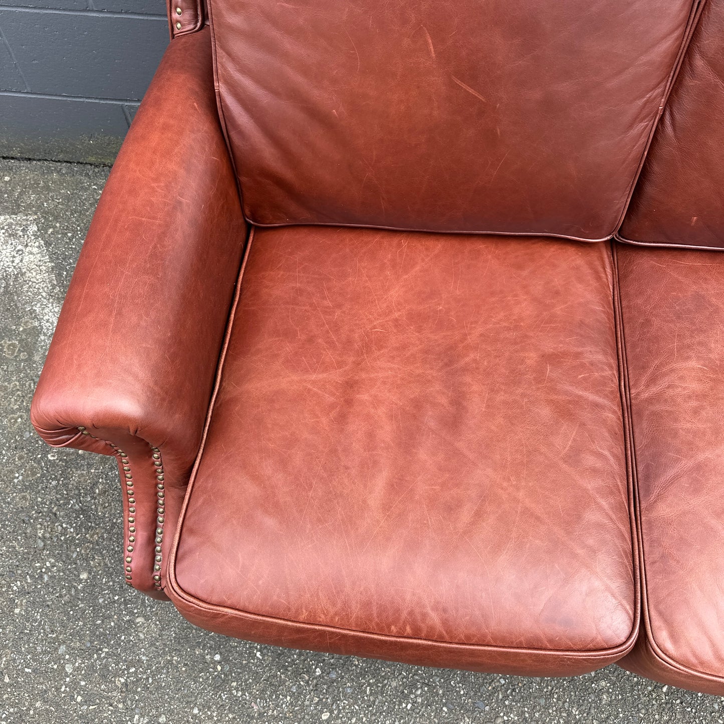 Genuine Leather Brown Sofa Set