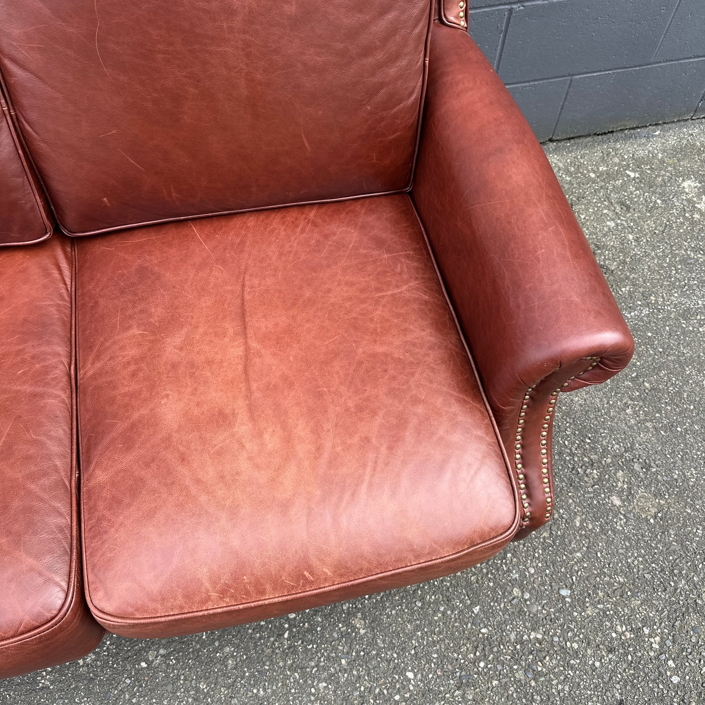 Genuine Leather Brown Sofa Set