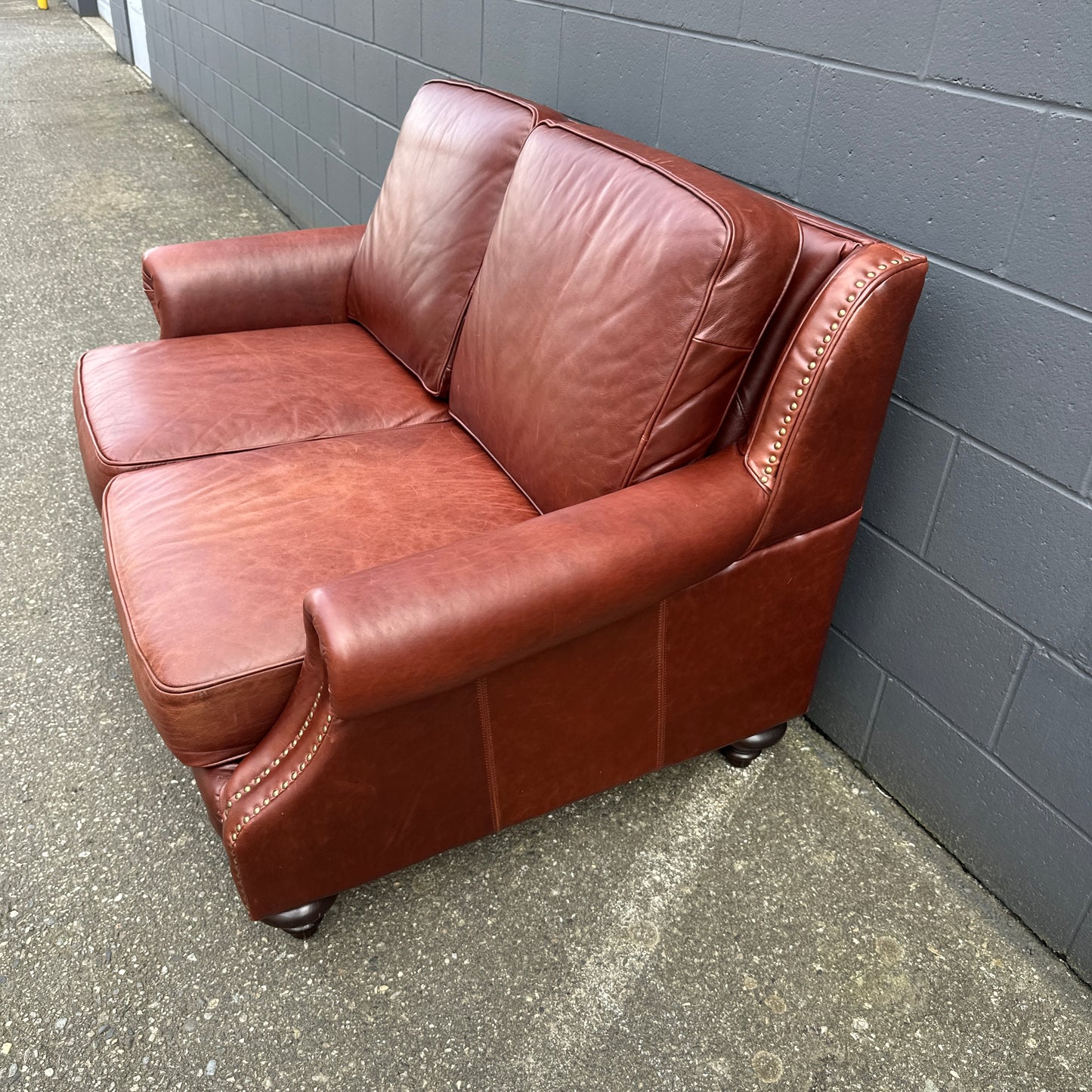 Genuine Leather Brown Sofa Set