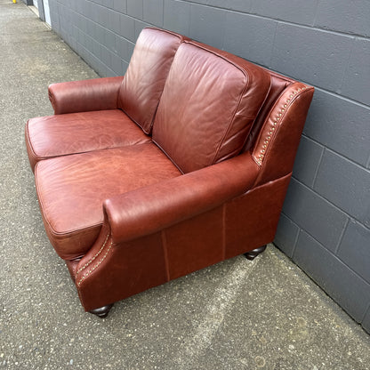 Genuine Leather Brown Sofa Set