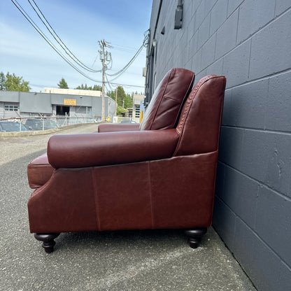Genuine Leather Brown Love Seat
