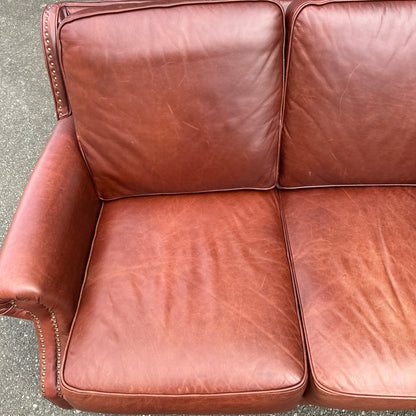 Genuine Leather Brown Sofa Set