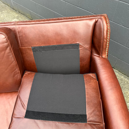 Genuine Leather Brown Love Seat