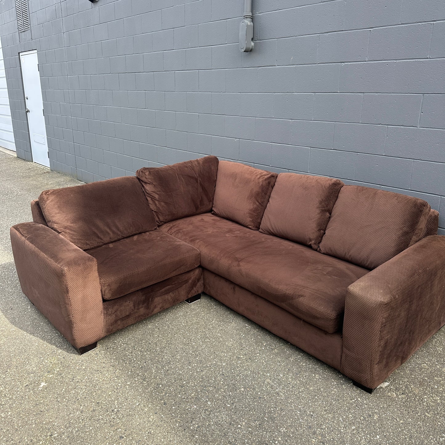 Couch Potato Dark Brown Sectional