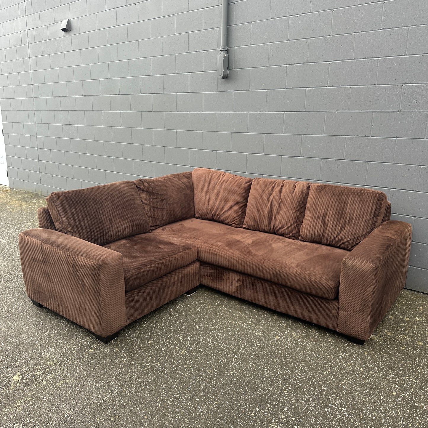 Couch Potato Dark Brown Sectional