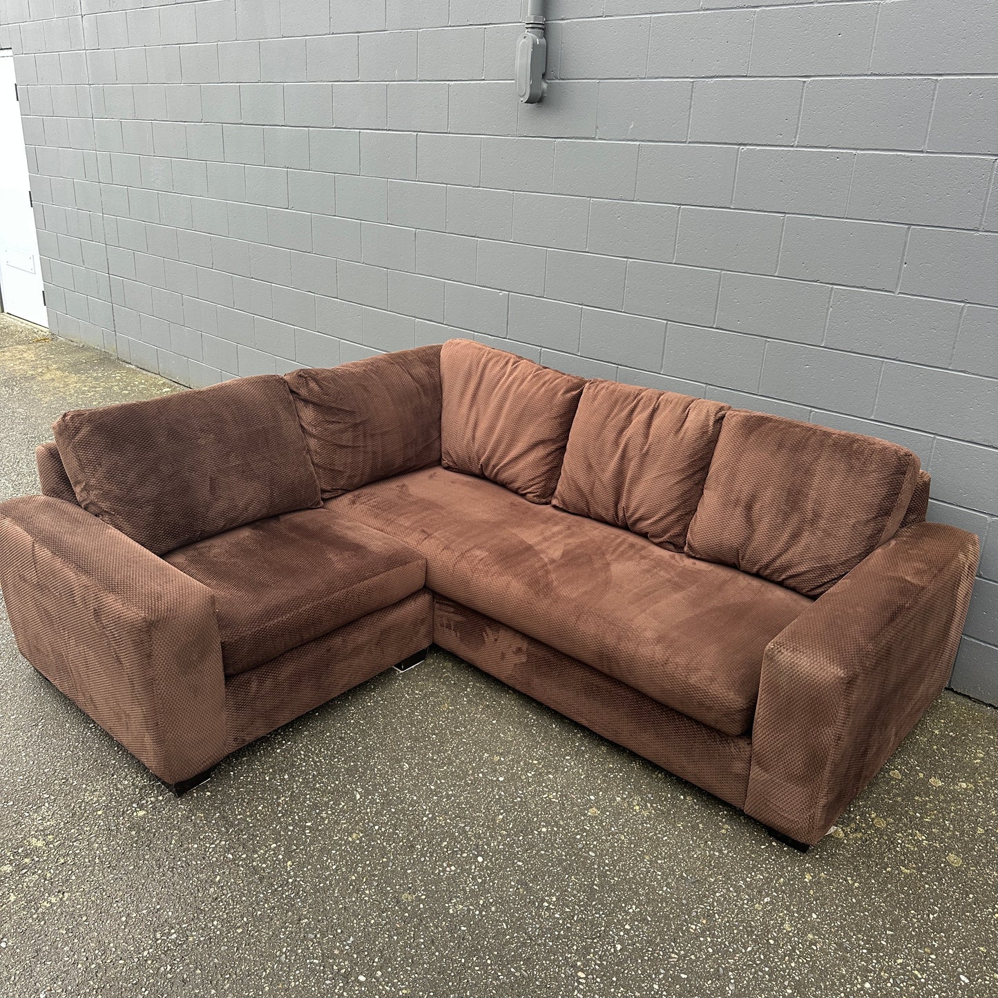 Couch Potato Dark Brown Sectional