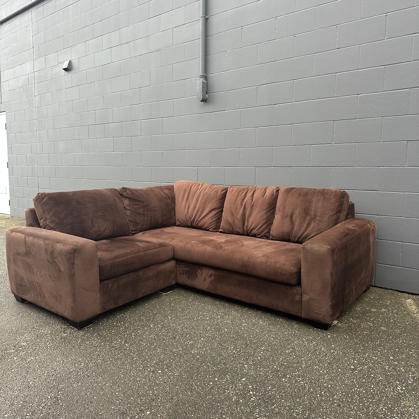Couch Potato Dark Brown Sectional