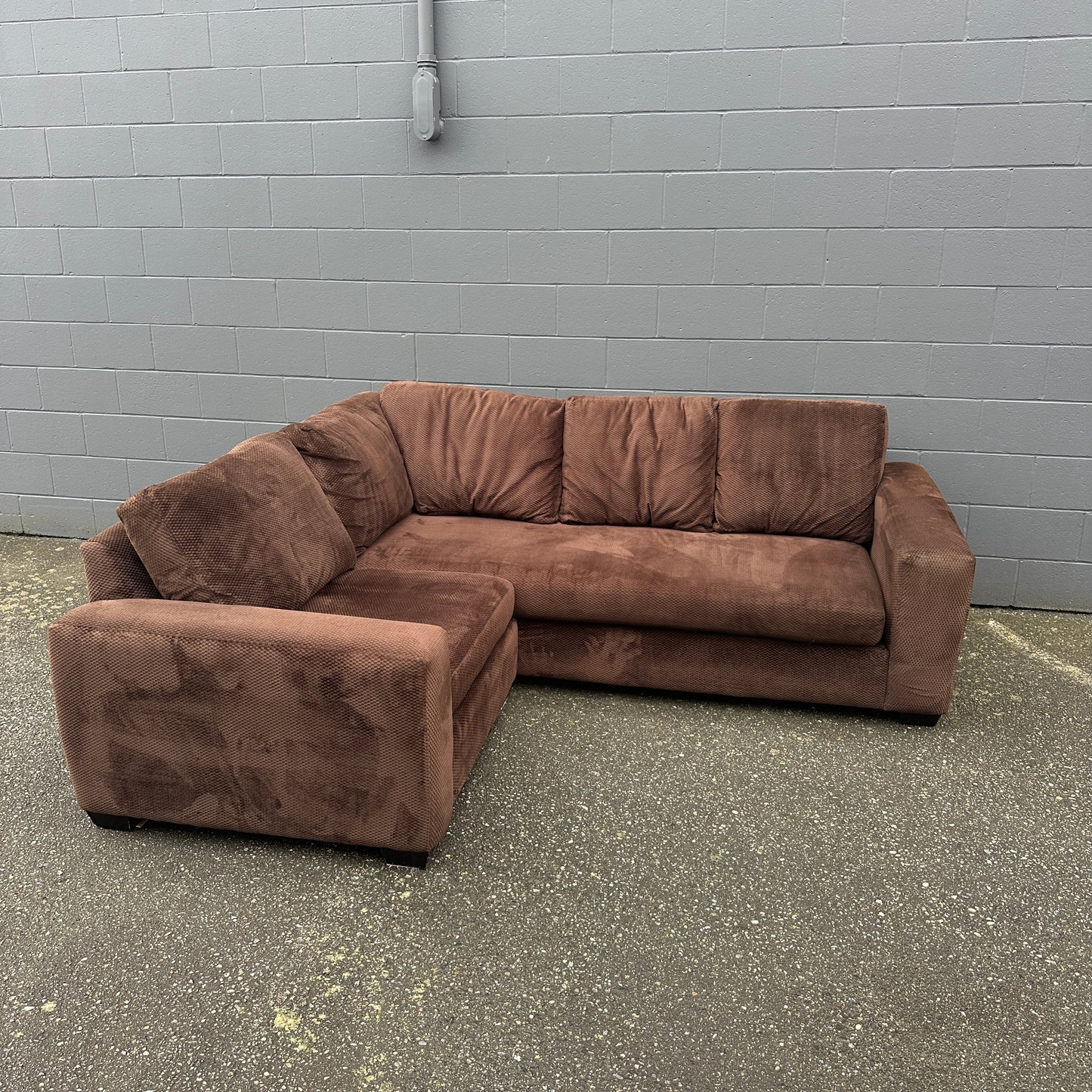 Couch Potato Dark Brown Sectional