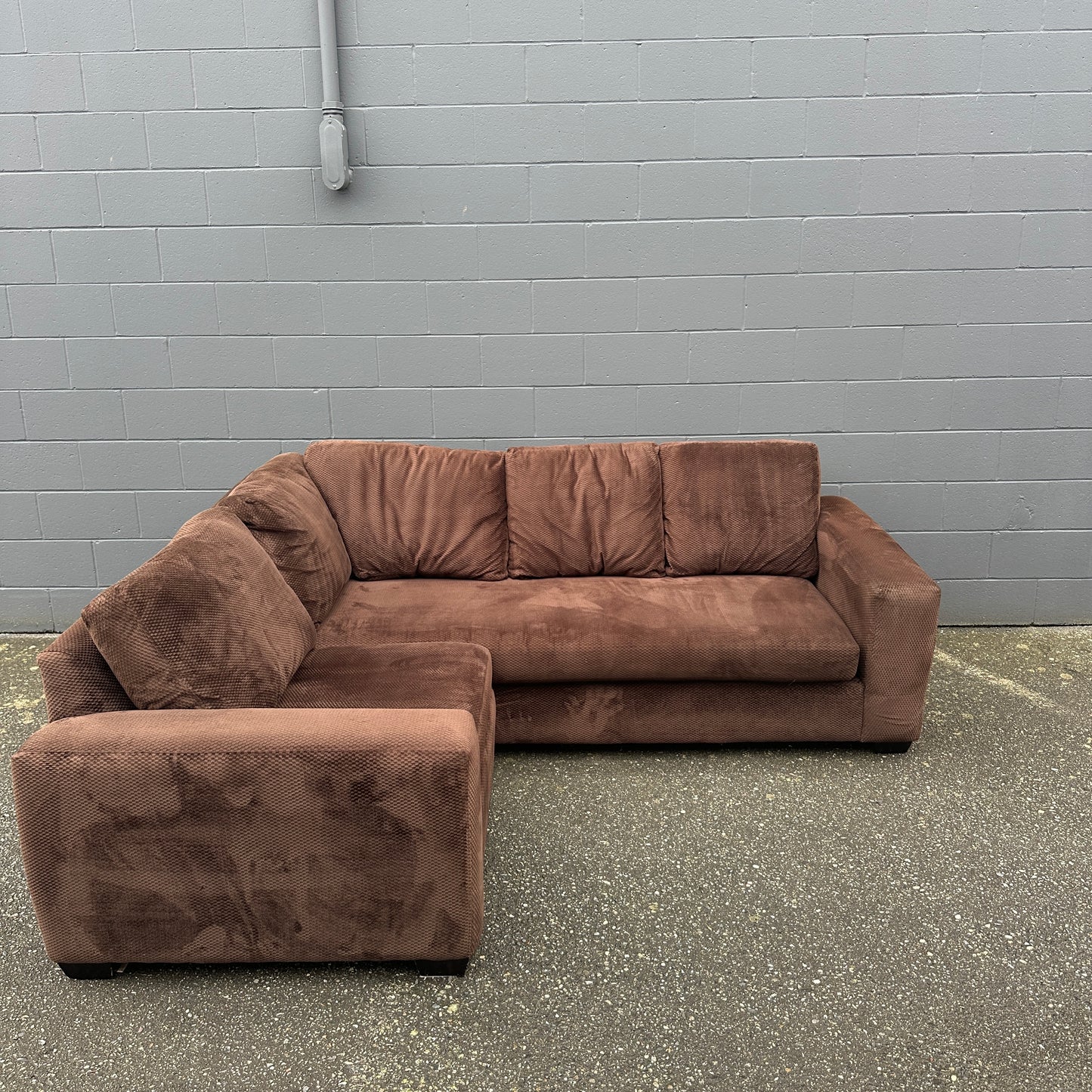 Couch Potato Dark Brown Sectional