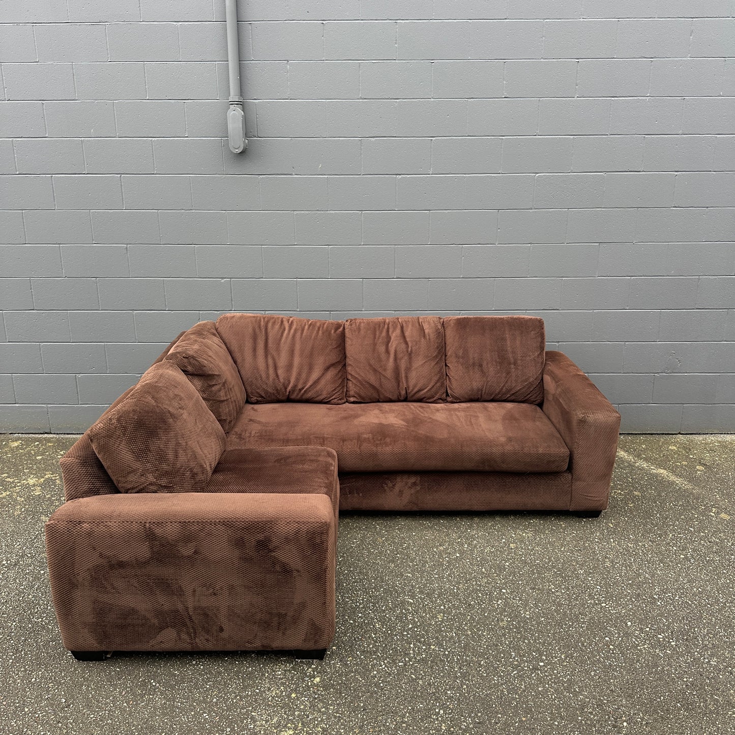 Couch Potato Dark Brown Sectional