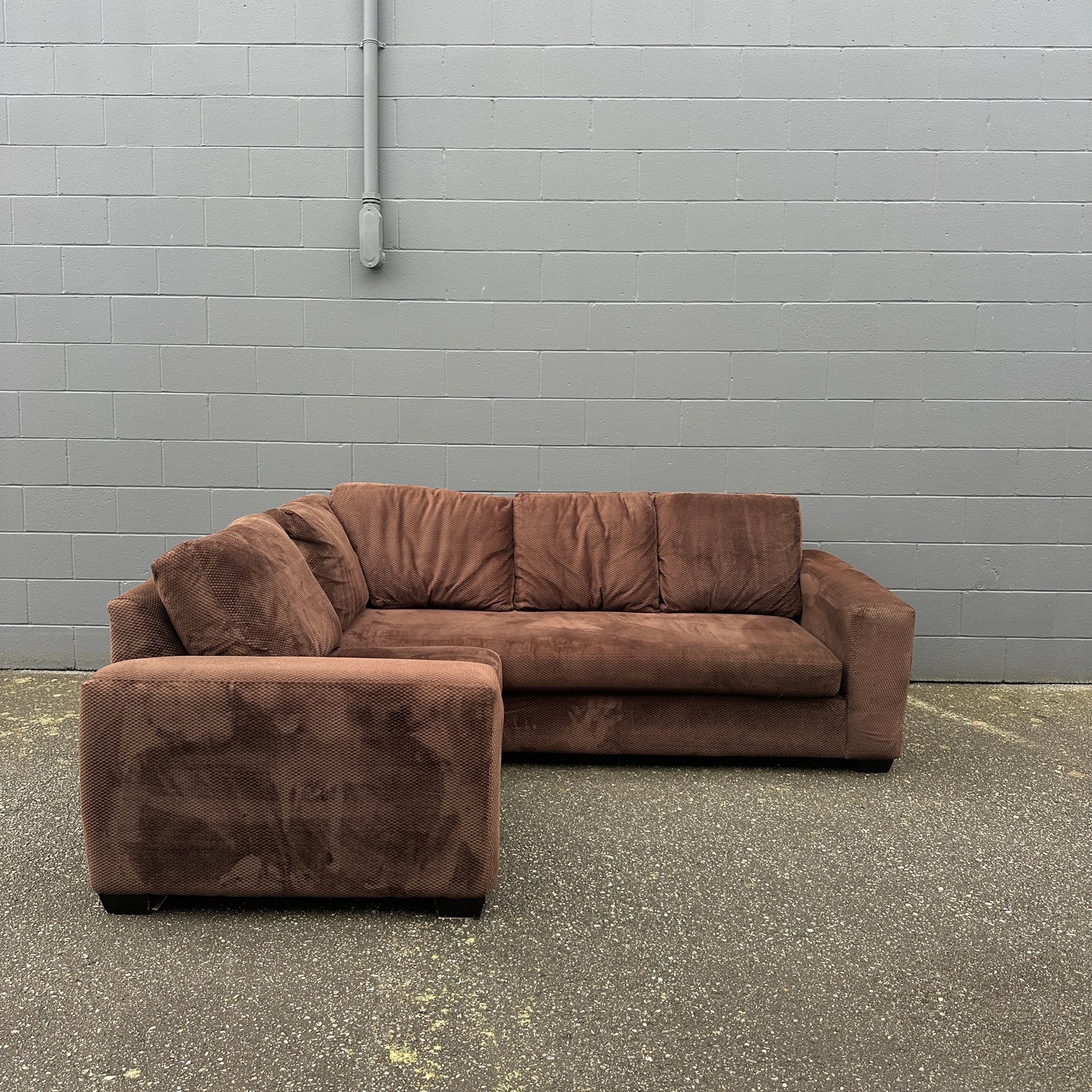 Couch Potato Dark Brown Sectional