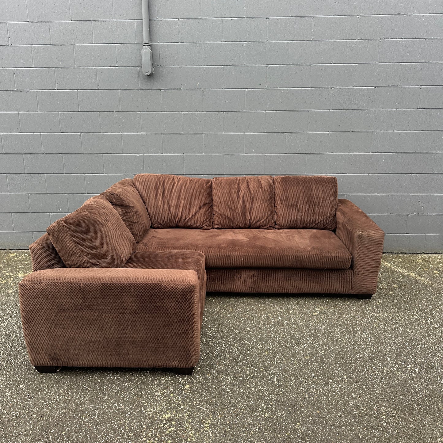 Couch Potato Dark Brown Sectional