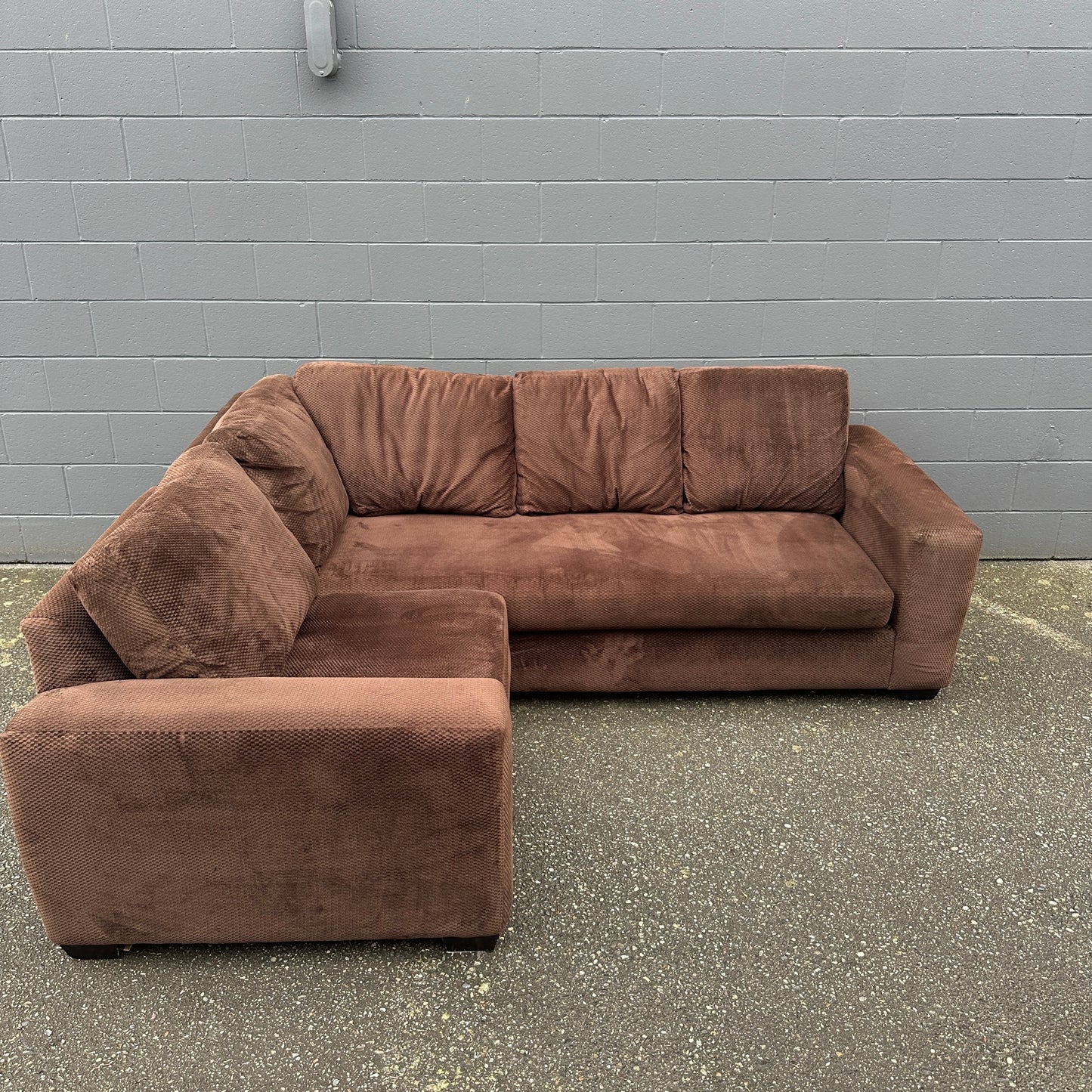 Couch Potato Dark Brown Sectional