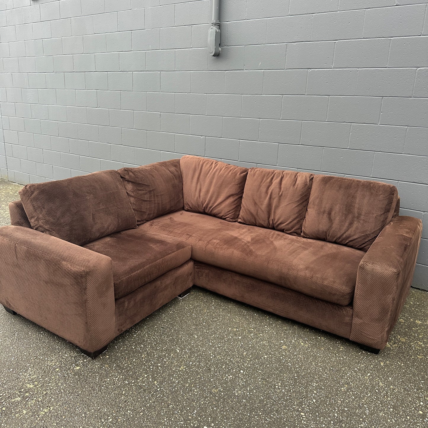 Couch Potato Dark Brown Sectional
