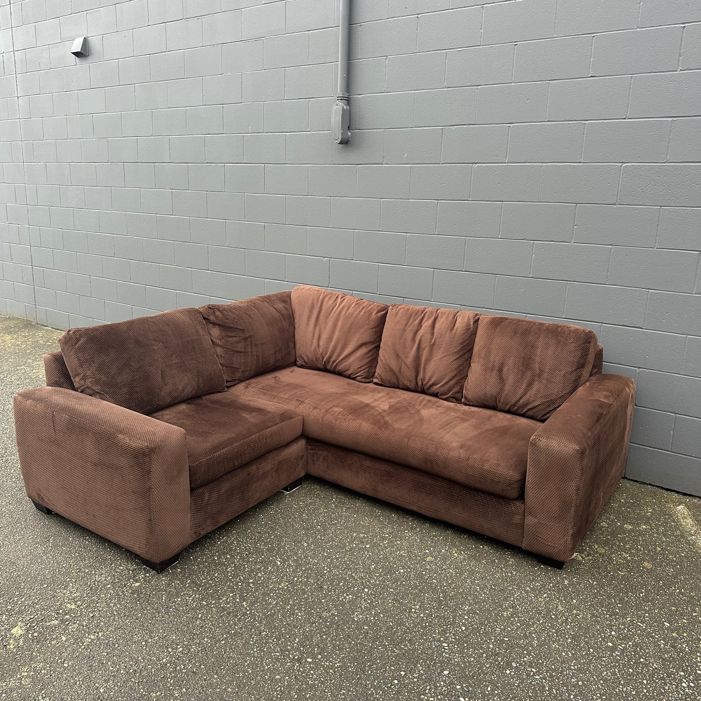 Couch Potato Dark Brown Sectional