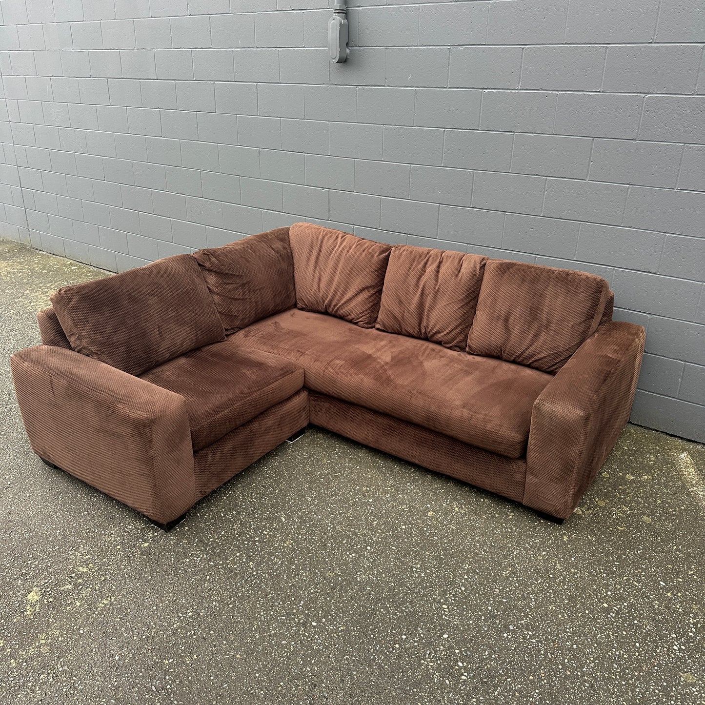 Couch Potato Dark Brown Sectional