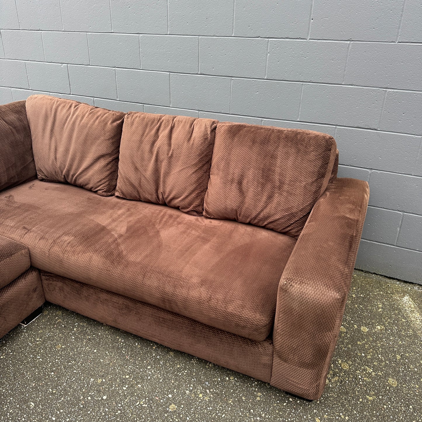 Couch Potato Dark Brown Sectional