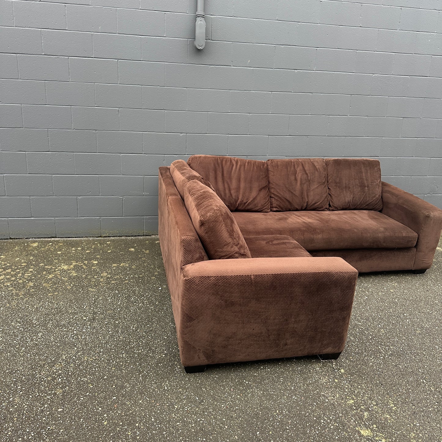 Couch Potato Dark Brown Sectional