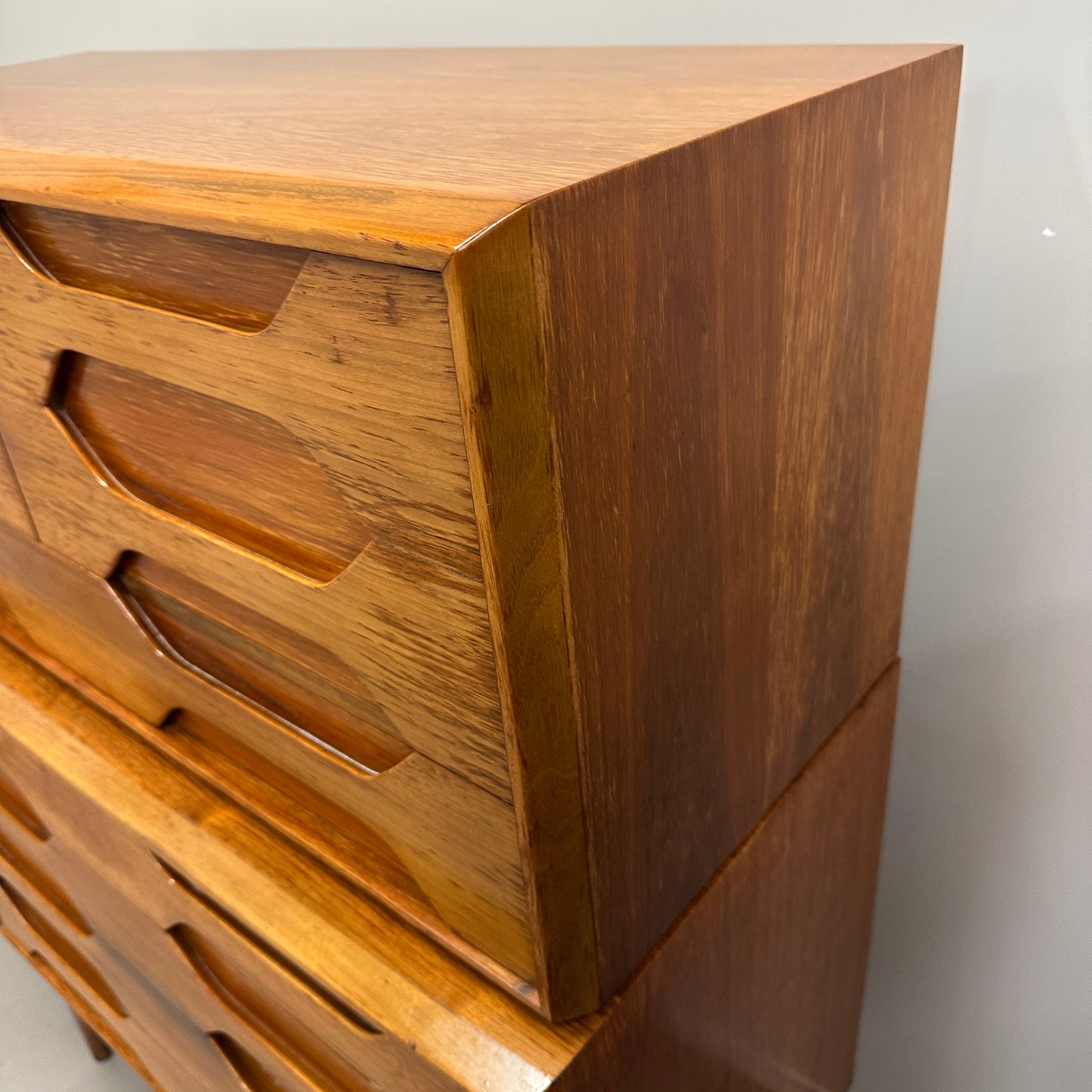 Mid-Century Arne Hovmand Highboy Dresser and Nightstand