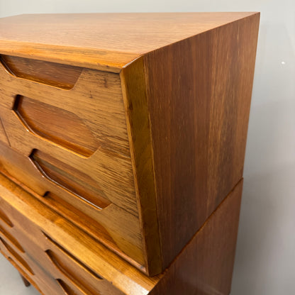 Mid-Century Arne Hovmand Highboy Dresser and Nightstand