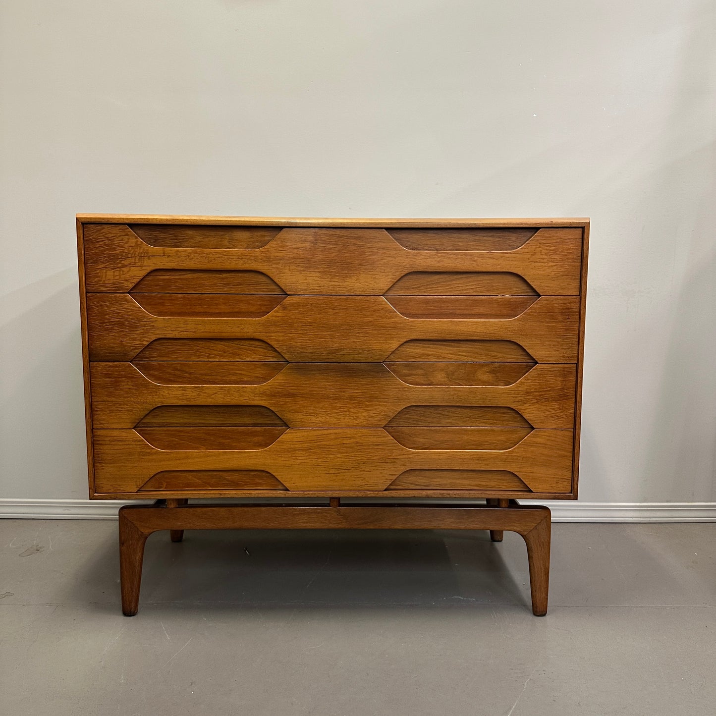Mid-Century Arne Hovmand Highboy Dresser and Nightstand
