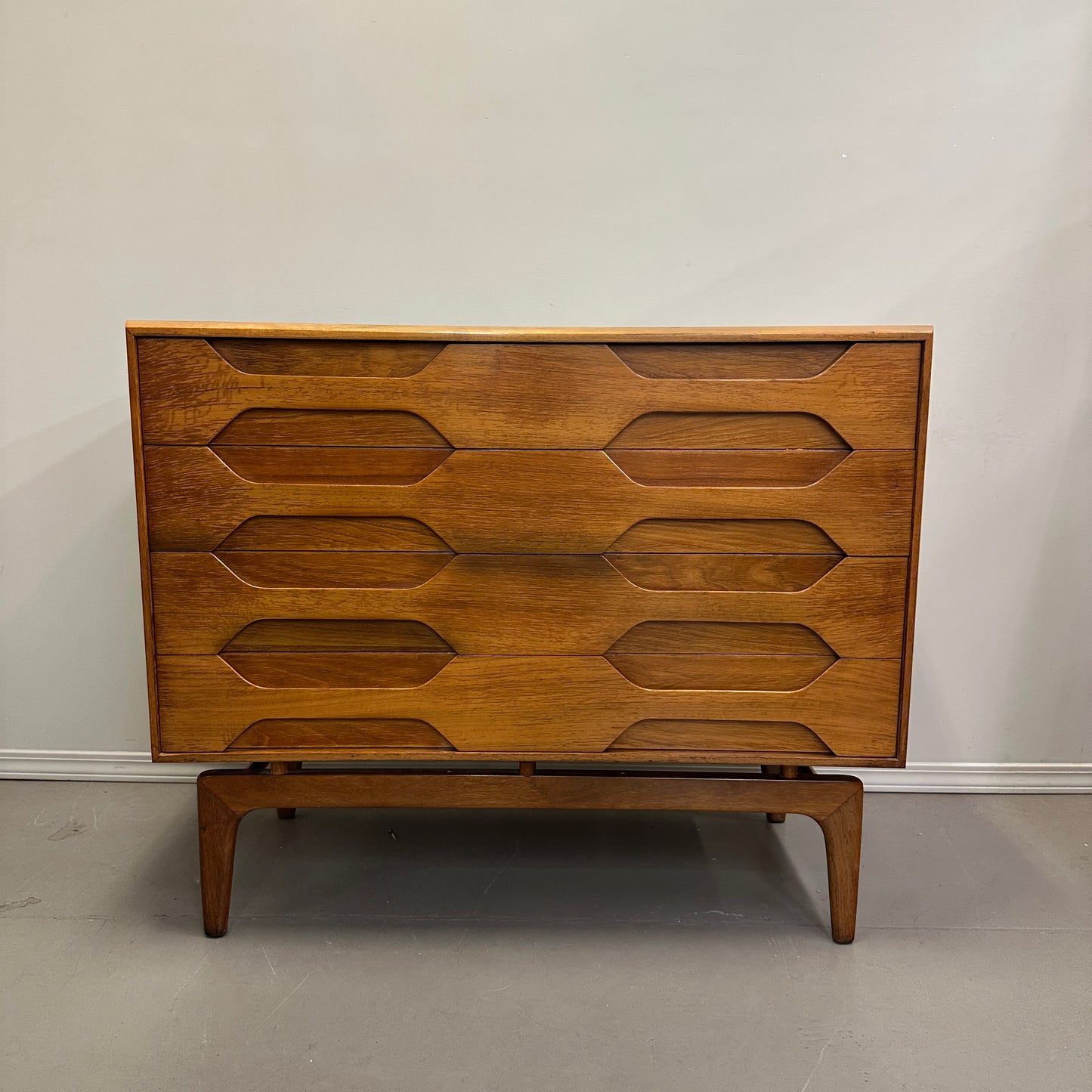 Mid-Century Arne Hovmand Highboy Dresser and Nightstand