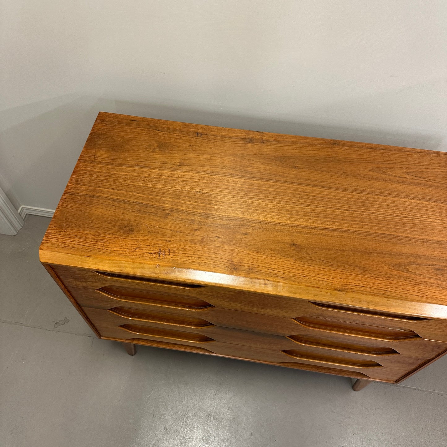 Mid-Century Arne Hovmand Highboy Dresser and Nightstand