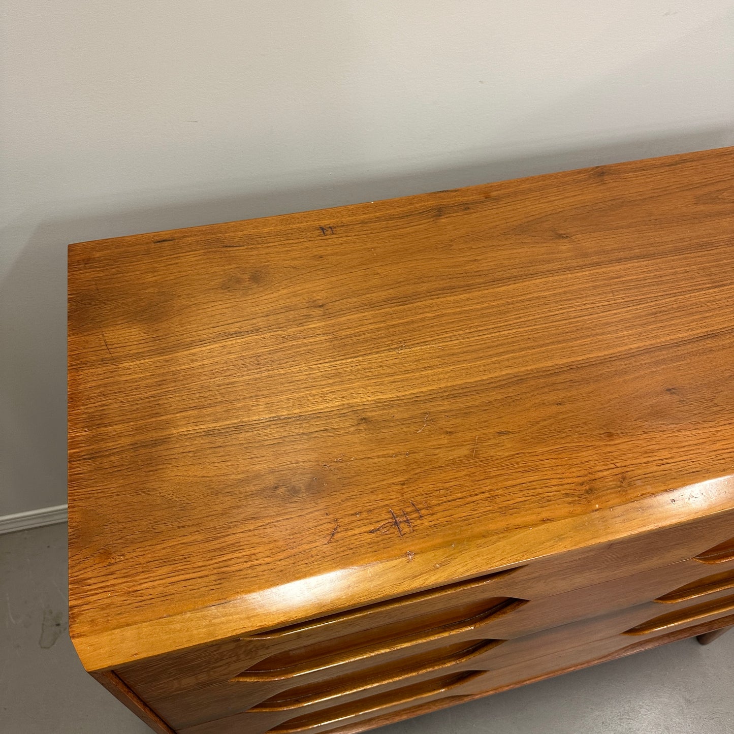 Mid-Century Arne Hovmand Highboy Dresser and Nightstand
