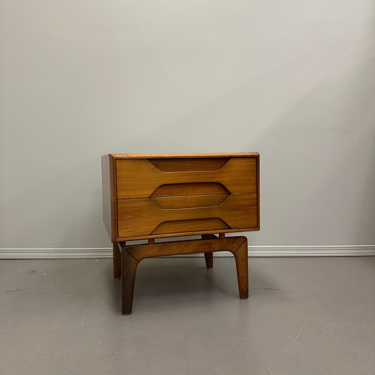 Mid-Century Arne Hovmand Highboy Dresser and Nightstand