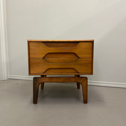 Mid-Century Arne Hovmand Highboy Dresser and Nightstand