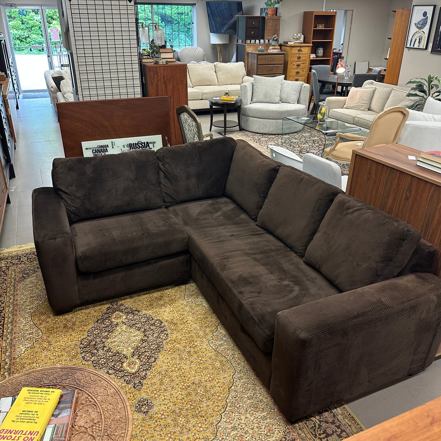 Couch Potato Dark Brown Sectional