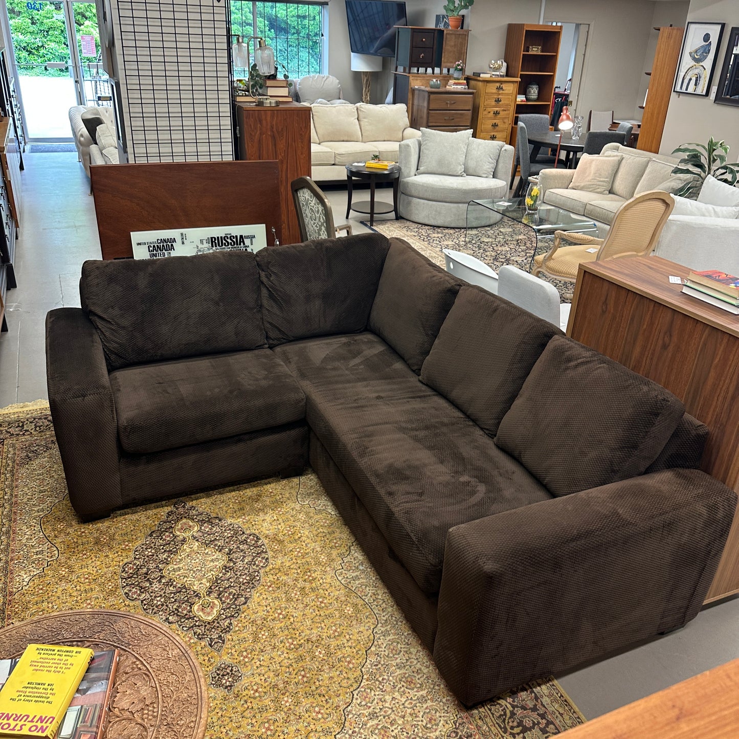 Couch Potato Dark Brown Sectional
