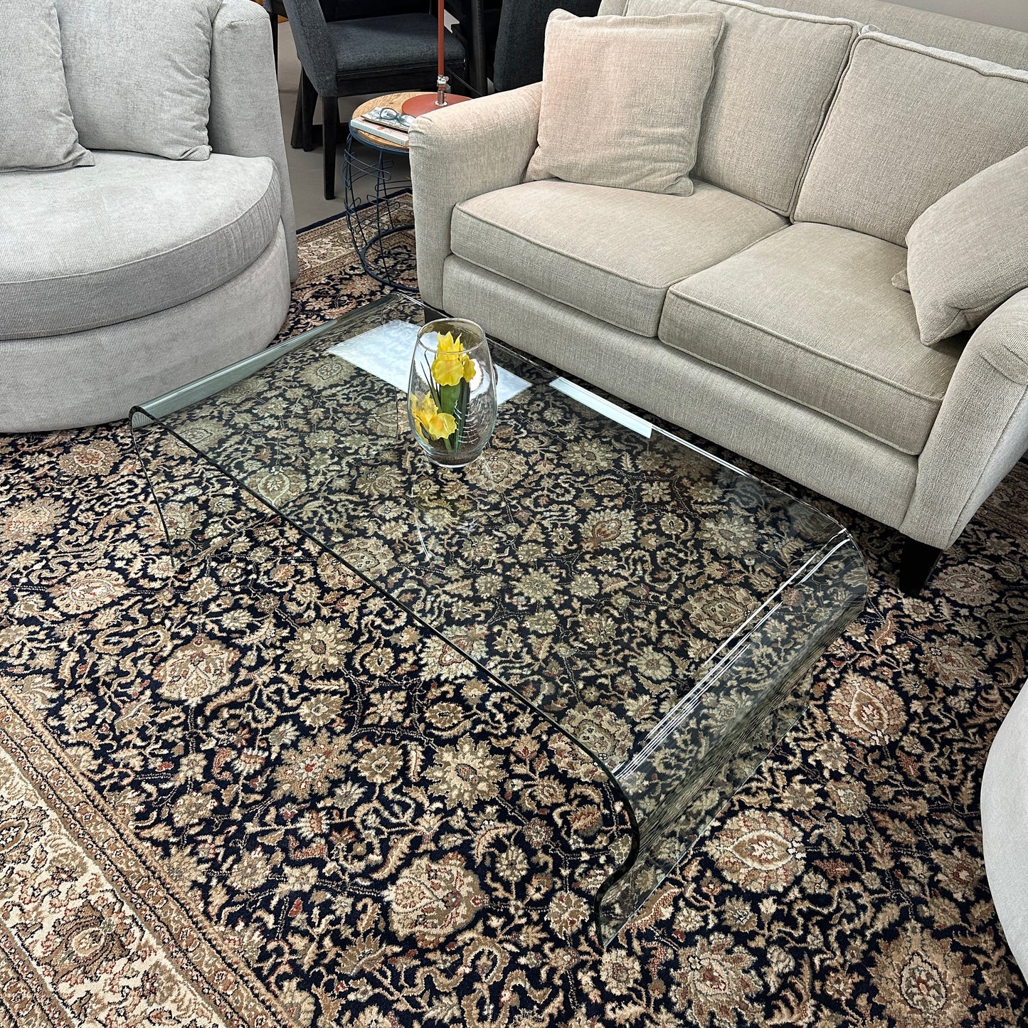 Modern Curved Glass Coffee Table