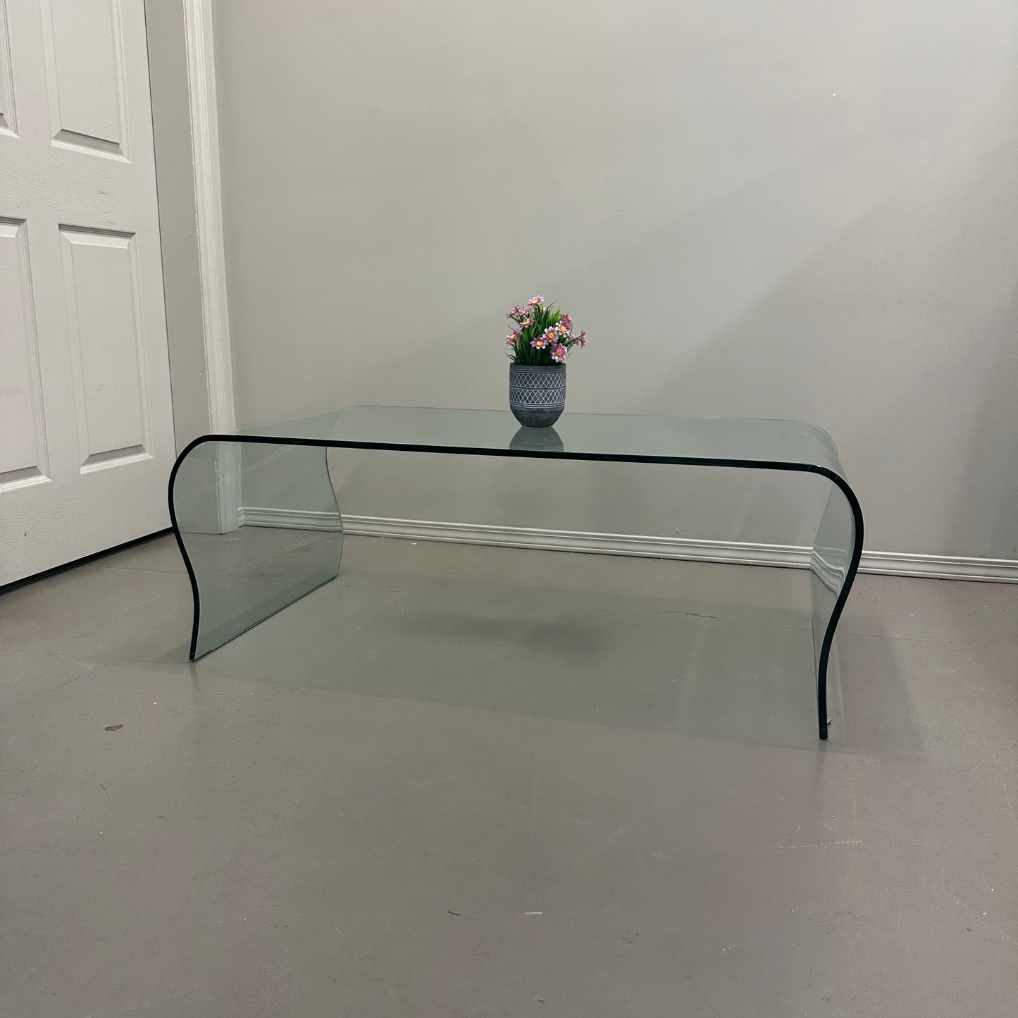 Modern Curved Glass Coffee Table