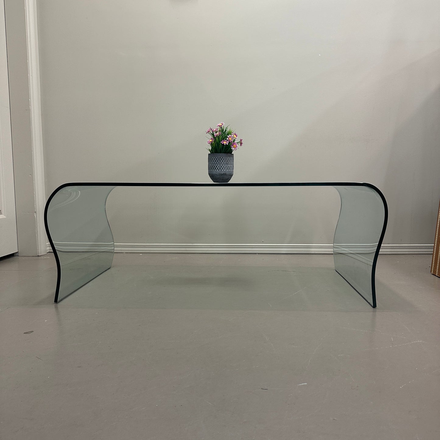 Modern Curved Glass Coffee Table